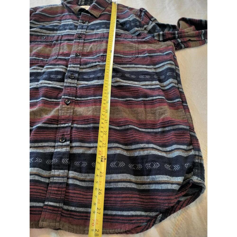 Goodfellow & Co Men’s Large Flannel Shirt Southwestern Aztec Stripe Long‎ Sleeve - Picture 3 of 11
